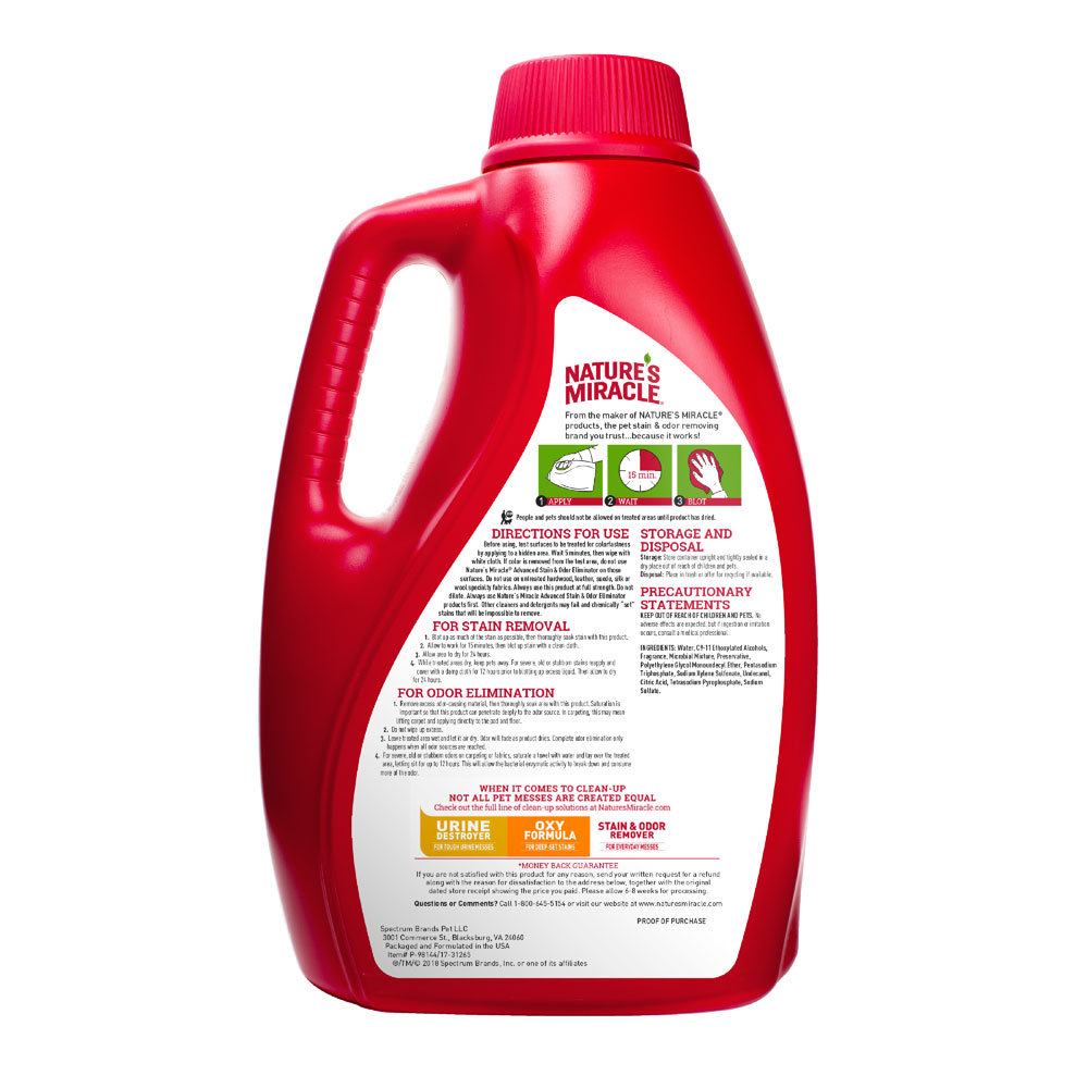 Advanced Stain and Odor Eliminator for Cats Nature s Miracle